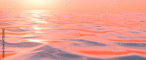 Warm sunset hues over the water, marine background. Image for relaxation or meditation app. Cover image for a travel brochure or website. Album cover for a chill-out or ambient music collection.