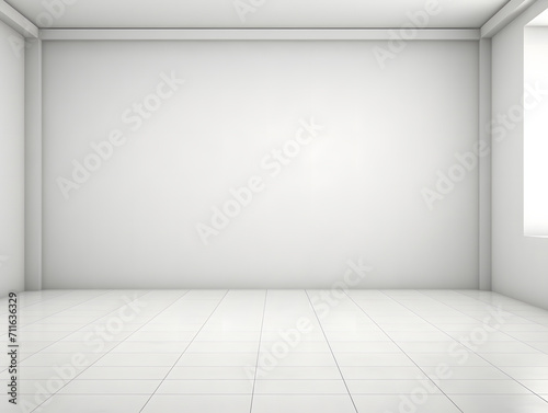 Empty room with white wall and empty space
