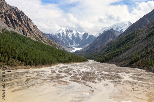 Maashay River Valley in the Altai Mountains photo