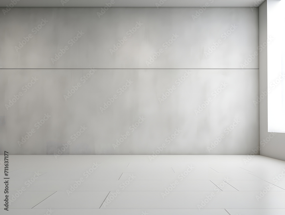 Empty room with white wall and empty space