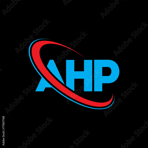 AHP logo. AHP letter. AHP letter logo design. Initials AHP logo linked with circle and uppercase monogram logo. AHP typography for technology, business and real estate brand.