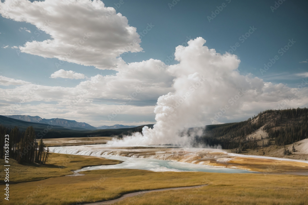 geyser in park national park