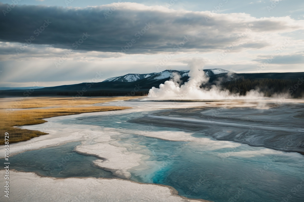 geyser in park national park