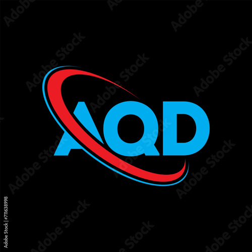 AQD logo. AQD letter. AQD letter logo design. Initials AQD logo linked with circle and uppercase monogram logo. AQD typography for technology, business and real estate brand. photo