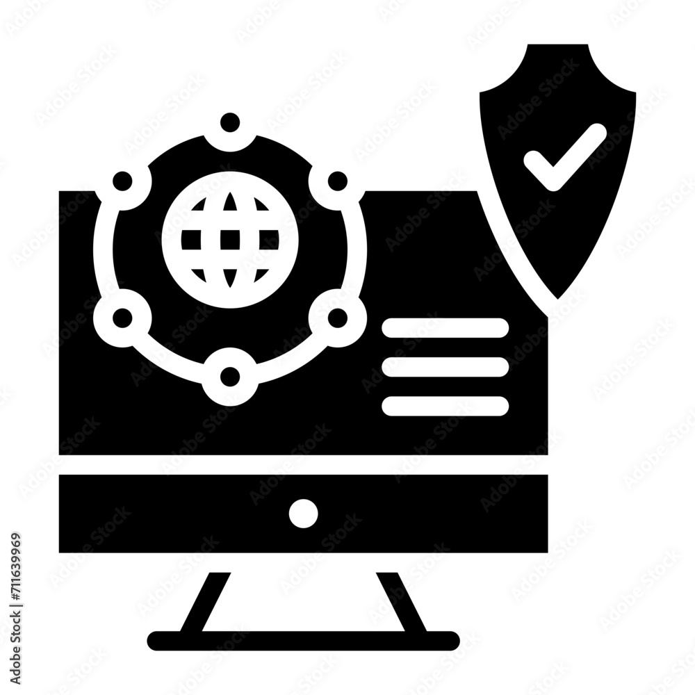 Network Data Protection icon vector image. Can be used for Networking. Network Data Protection icon vector image. Can be used for Networking.