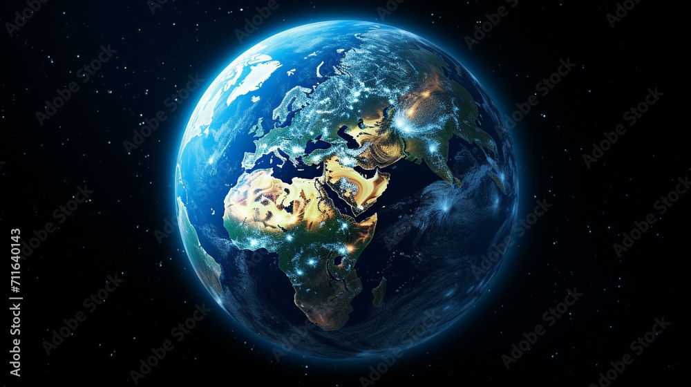 Fototapeta premium earth and moon
