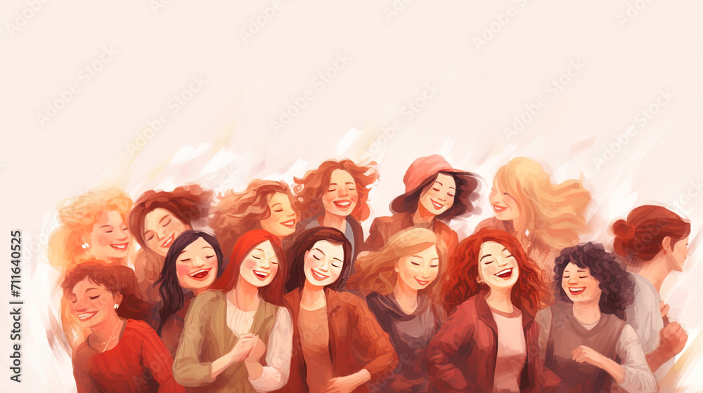 Group of women celebrating holiday
