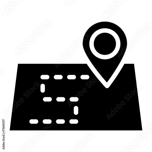 On The Map icon vector image. Can be used for Contact Us.
