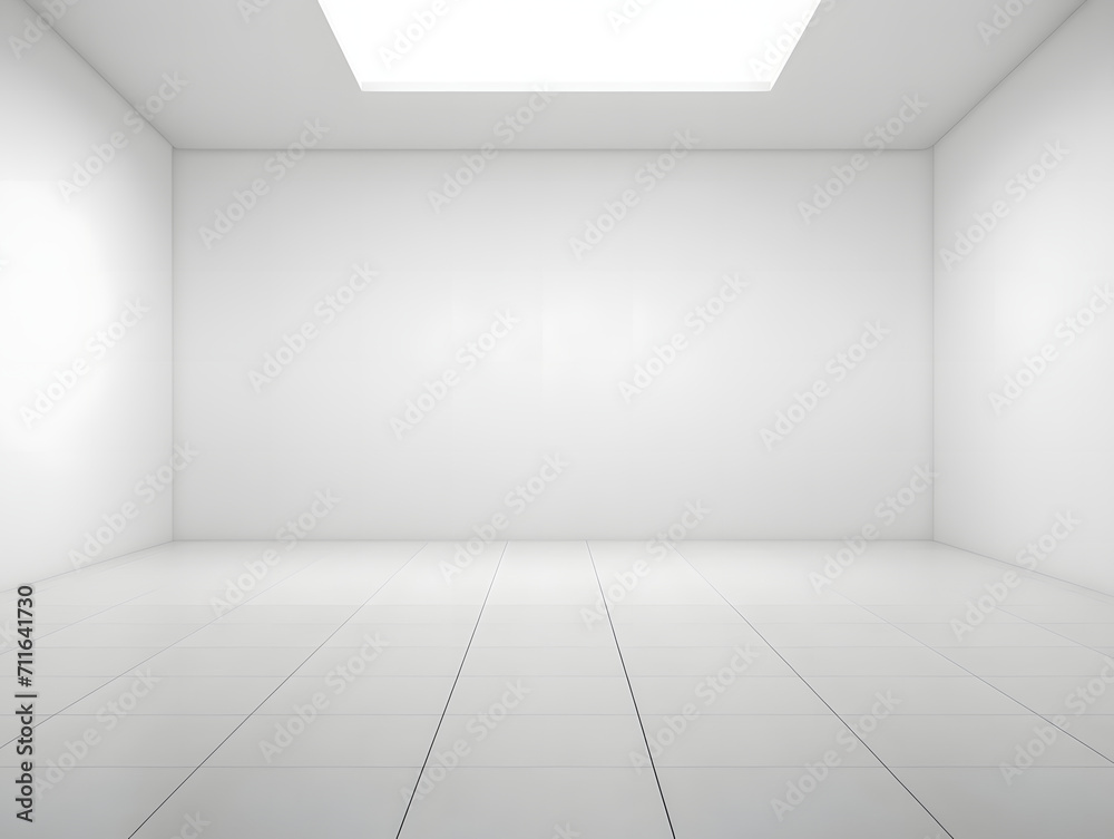 Empty room with white wall and empty space Empty room with white wall and empty space