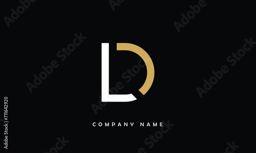 LD, DL, L, D Abstract Letters Logo Monogram