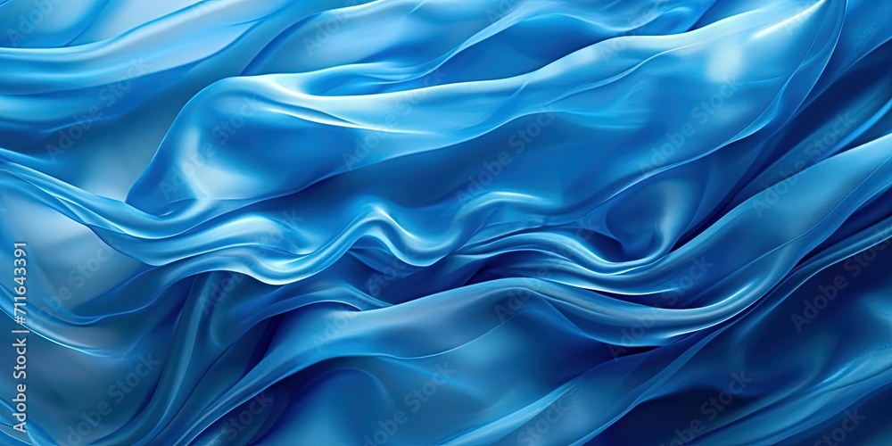 Blue abstraction as a background, waves, geometric elements and shapes, delicate texture.