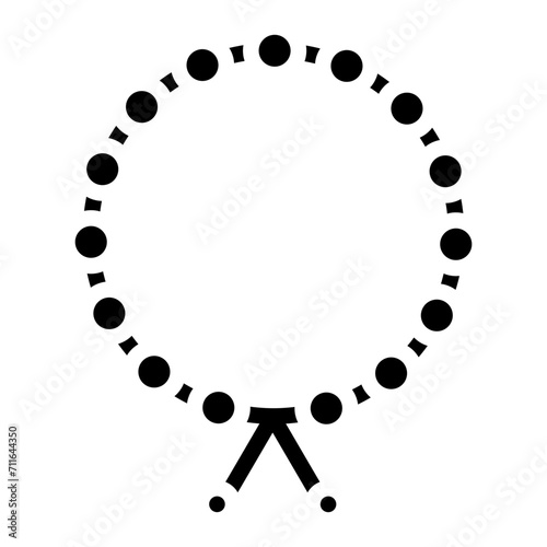 Pilgrim Bracelet icon vector image. Can be used for Hajj Pilgrimage.