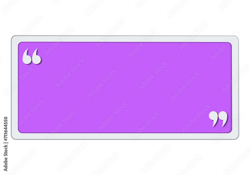 Text Box with Quotation Marks Isolated on White Text Box with Quotation Marks Isolated on White