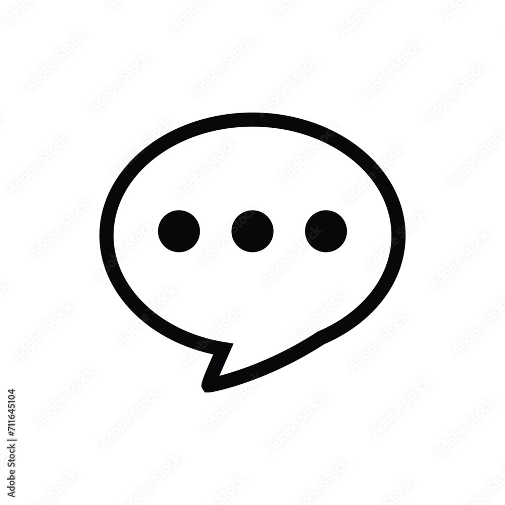 Chat message bubble vector icon, communication icon Chat message bubble vector icon, communication icon