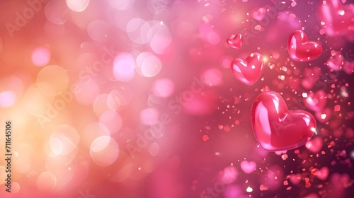 Valentine's day and Pink hearts background