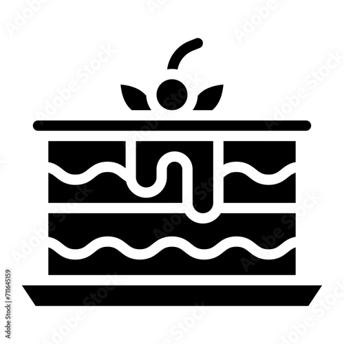 Tiramisu icon vector image. Can be used for Italy.