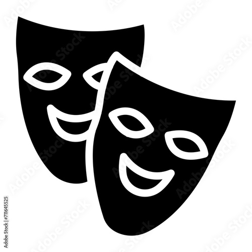 Italian Opera Mask icon vector image. Can be used for Italy.