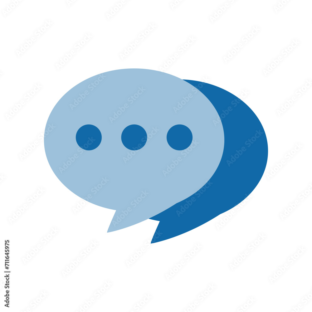 Chat message bubble vector icon, communication icon Chat message bubble vector icon, communication icon