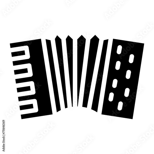 Accordion icon vector image. Can be used for Festa Junina.