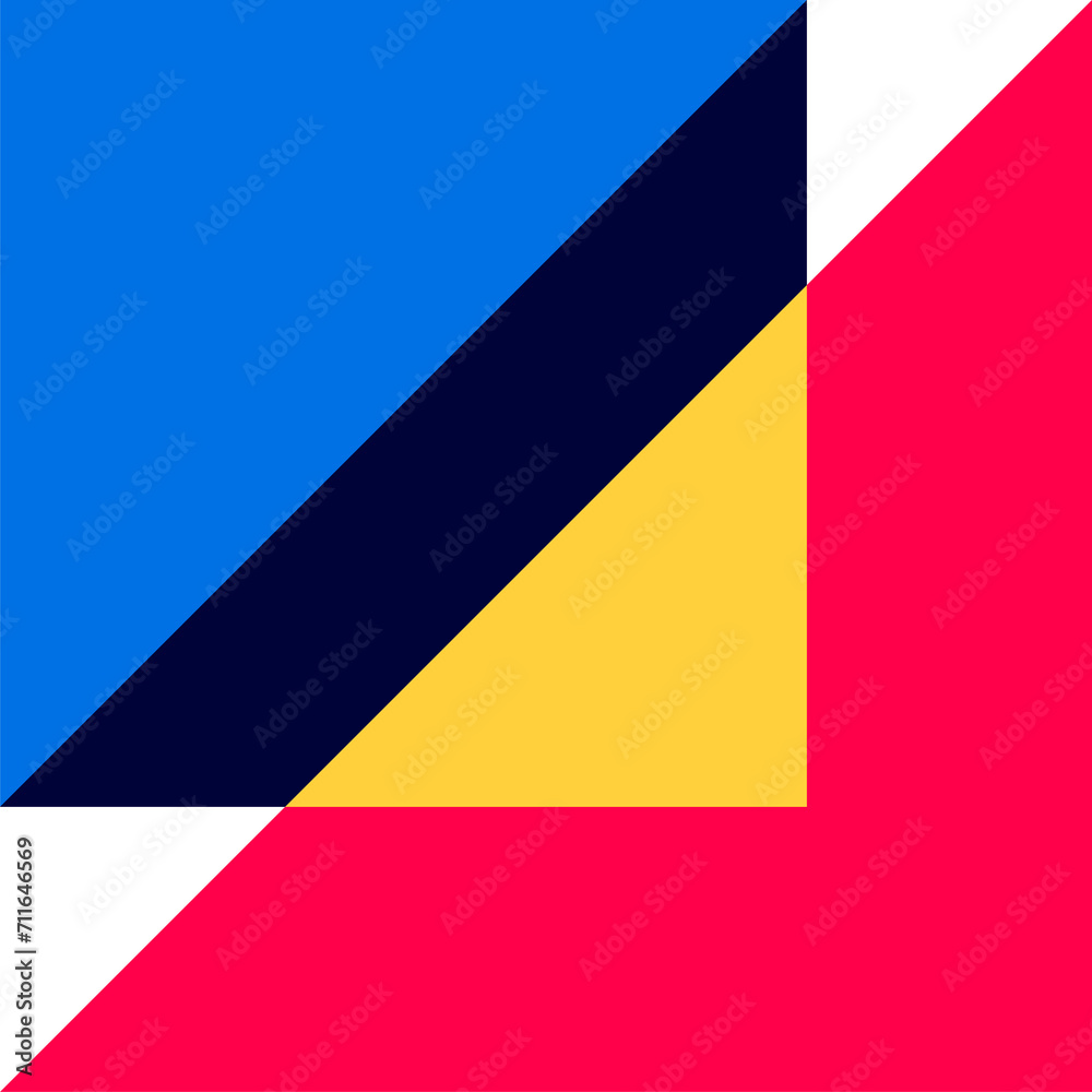 style composition, triangles and square style composition, triangles and square
