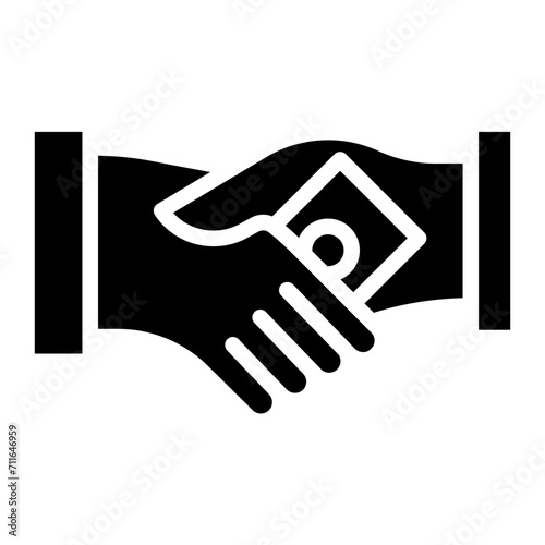 Bribe Handshake icon vector image. Can be used for Corruption.