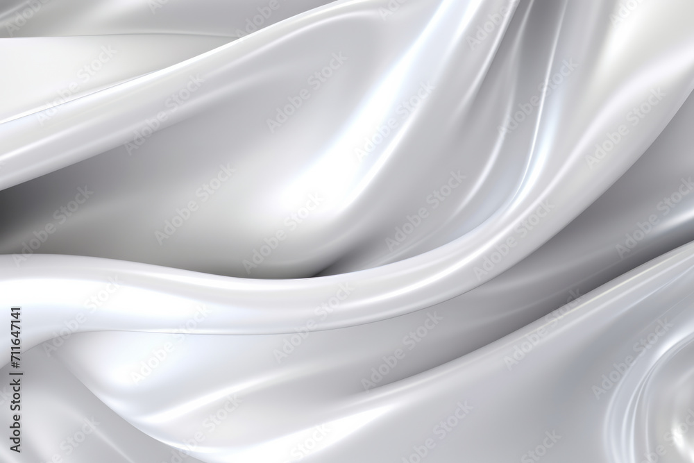 Fototapeta premium Close Up View of White Fabric, Detailed Texture of Plain Neutral Cloth