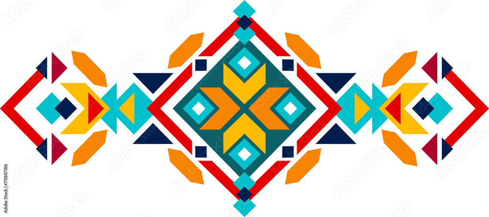 Aztec style ornamental tribal motif pattern icon Aztec style ornamental tribal motif pattern icon