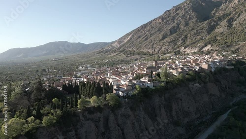 Drone footage of Niguelas, Sierra Nevada, Granada, Spain