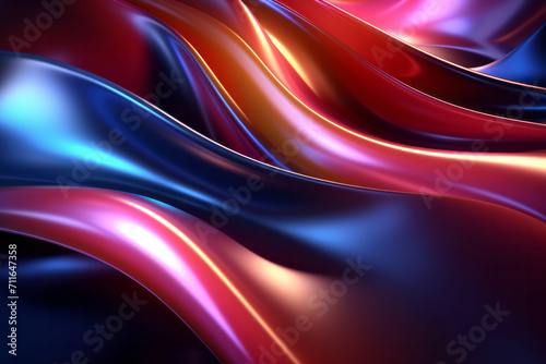 Vibrant Background With Red, Blue, and Purple Wavy Lines
