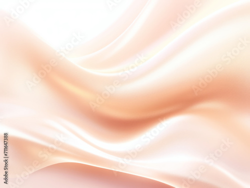 Warm beige and white gradient background resembling gentle satin fabric waves.