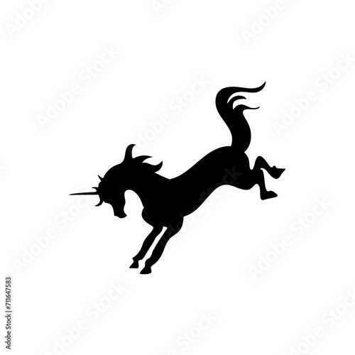 silhouette of unicorn