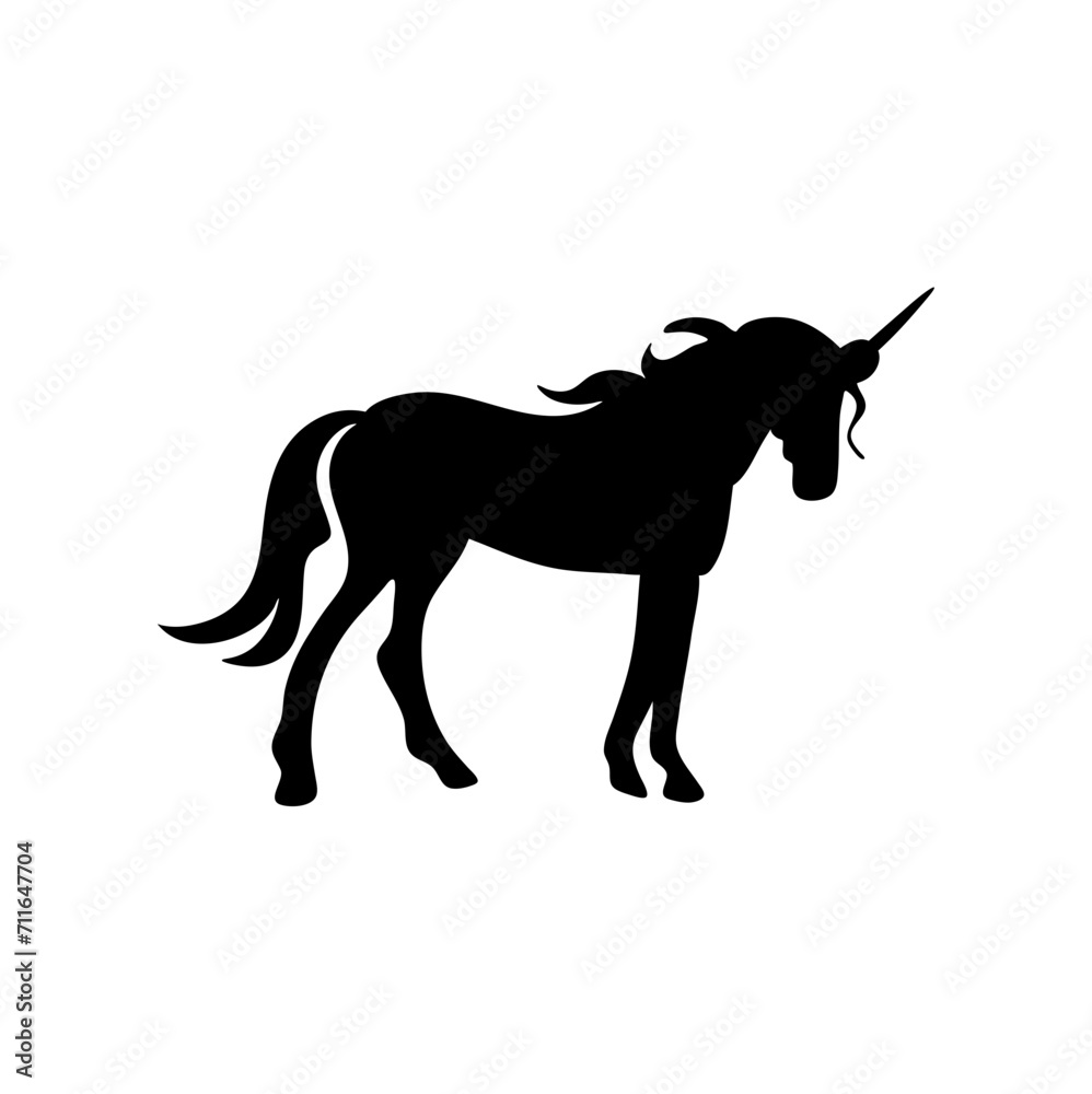 silhouette of unicorn