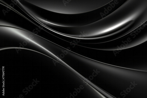 Abstract Black and White Background With Wavy Lines