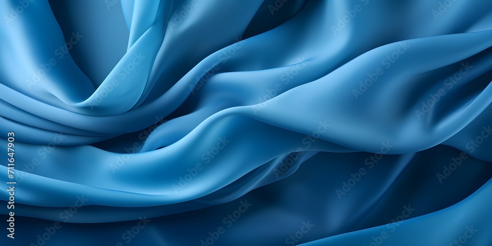 Obraz premium Blue crumpled fabric as a background