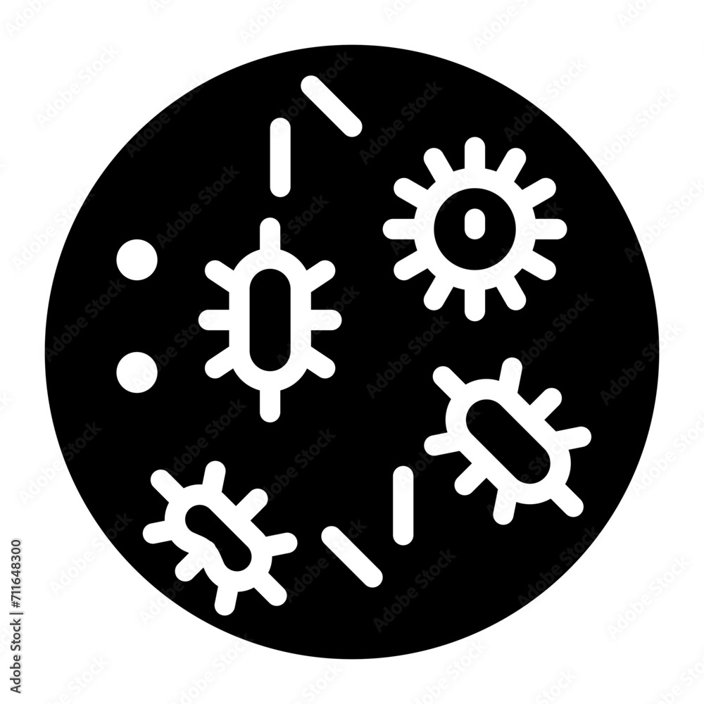 Bacteria Petri Dish icon vector image. Can be used for Infectious Diseases. Bacteria Petri Dish icon vector image. Can be used for Infectious Diseases.