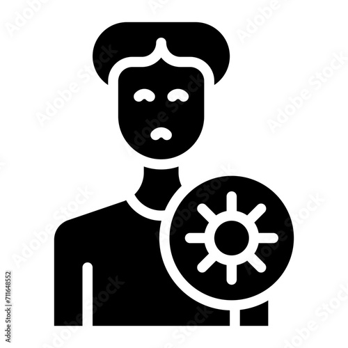 Infected Person icon vector image. Can be used for Infectious Diseases.