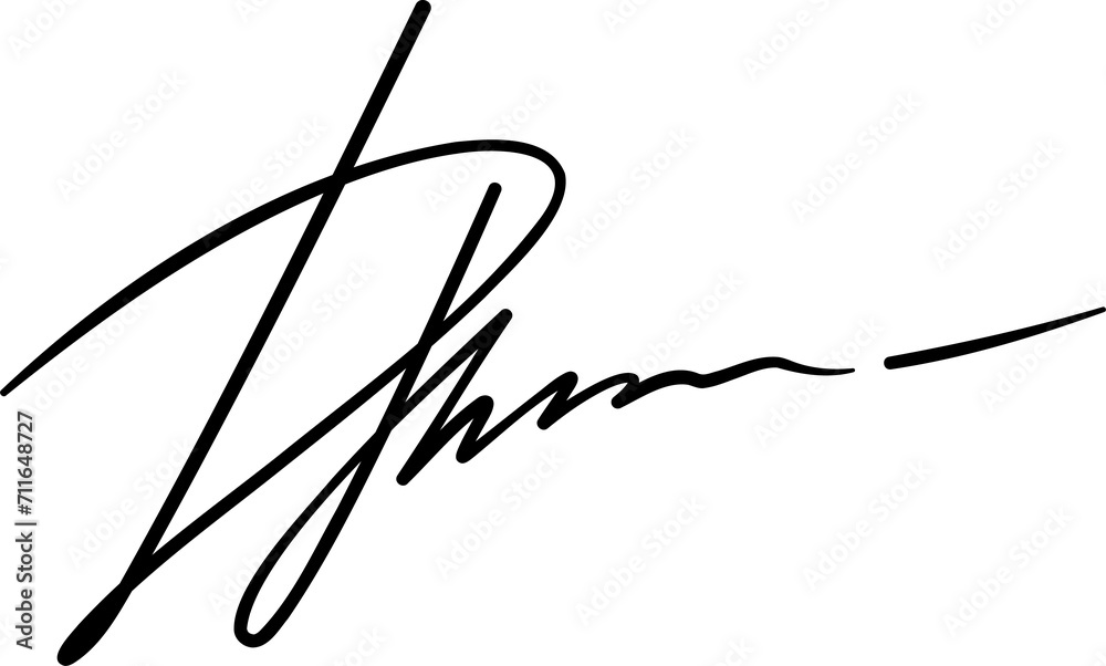 Business or personal handwritten signature - obrazy, fototapety, plakaty 