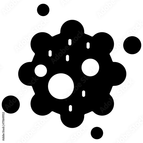 Cancer Cells icon vector image. Can be used for Chemotherapy.