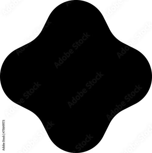 Abstract shape silhouette, graphics element