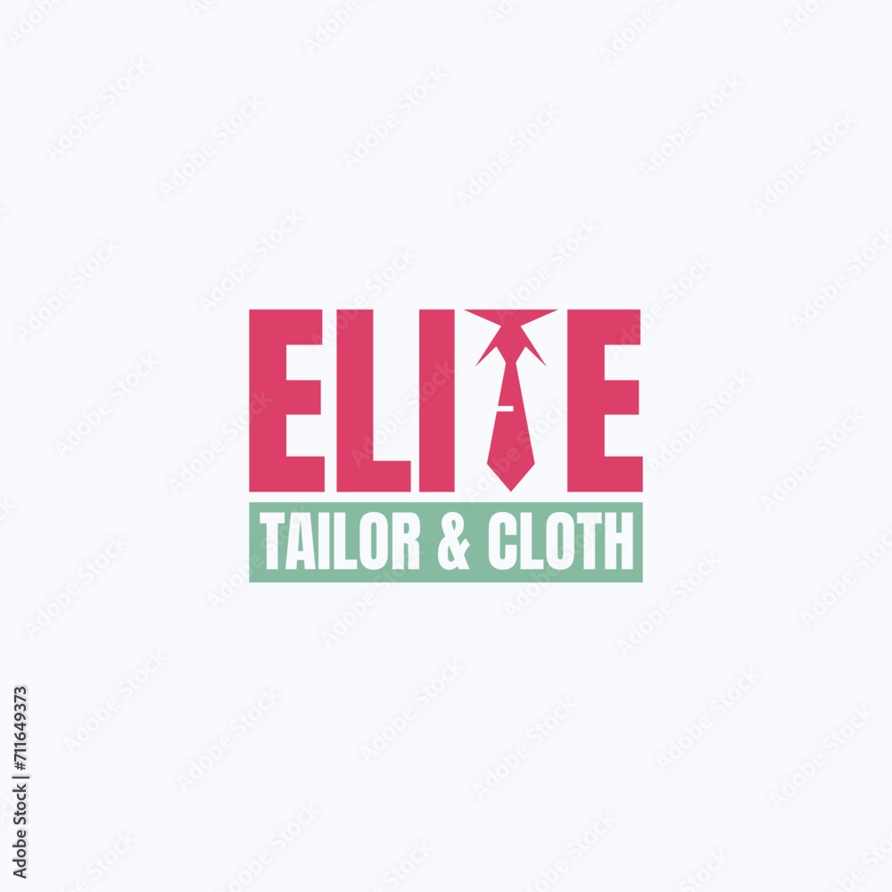 Obraz premium E-letter tailor business logo design