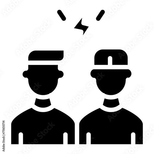 Quarrel icon vector image. Can be used for Friendship.