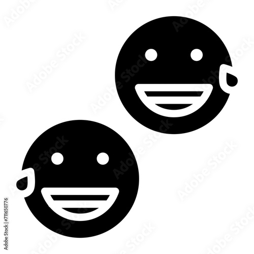 Laughing Together icon vector image. Can be used for Friendship.