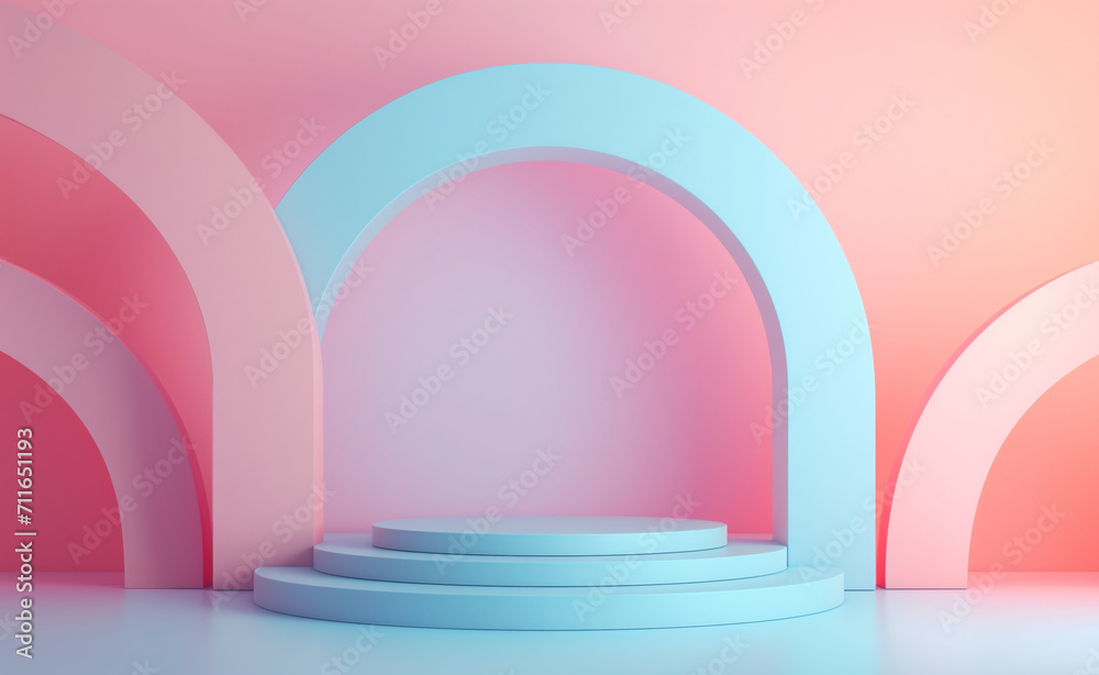 Stand podium wall scene pastel color background Stand podium wall scene pastel color background
