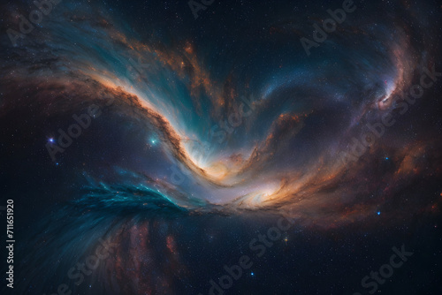 Beautiful cosmic space background. Generative AI #711651920
