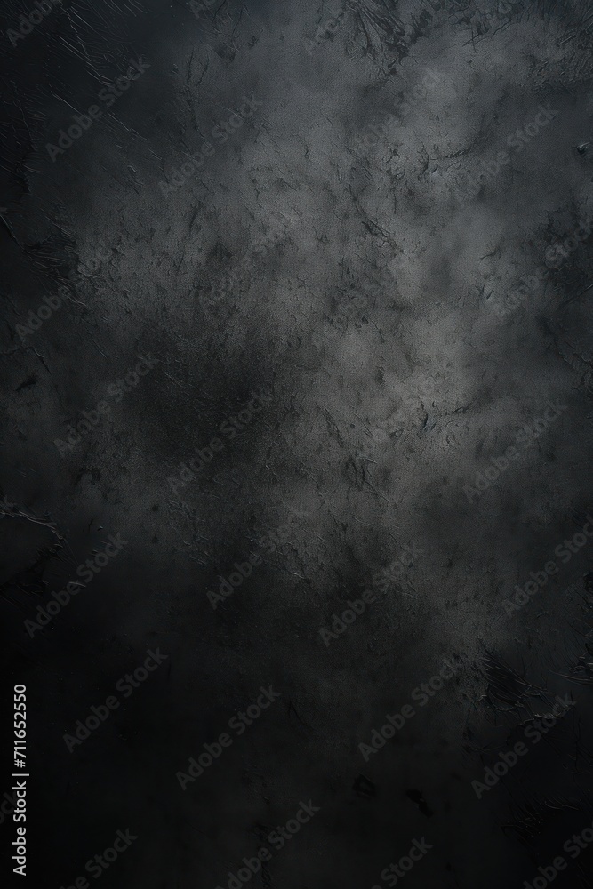 Black flat clear gradient background with grainy rough matte noise plaster texture