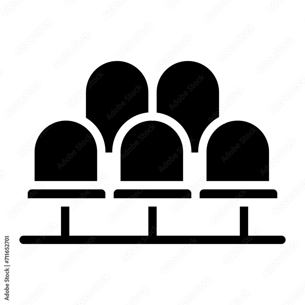 Stadium Seats icon vector image. Can be used for Rugby.