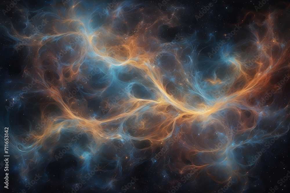 Beautiful cosmic space background. Generative AI