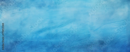 Blue flat clear gradient background with grainy rough matte noise plaster texture © Michael