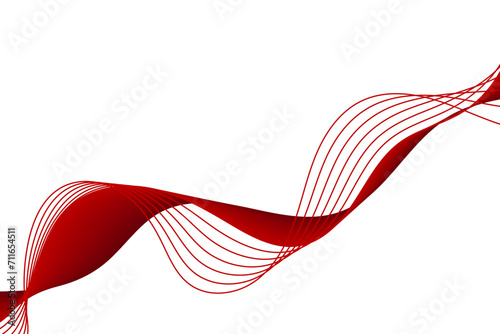 Red Wave Lines Pattern Abstract Background. Modern Banner. Wallpaper. Frame. Vector Illustration. Backdrop