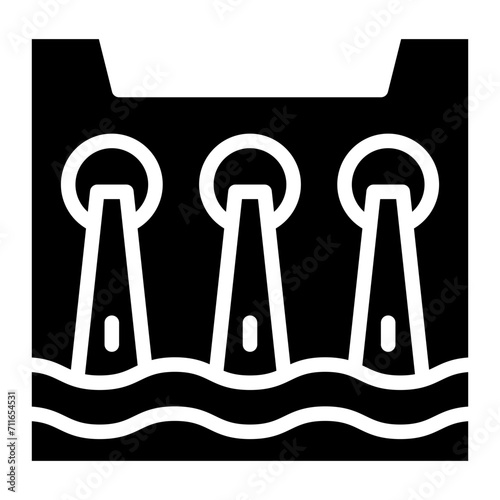 Hydroelectric icon vector image. Can be used for Manufacturing.